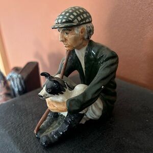 Shebeg Pottery Shepherd Figurine Isle of Man Signed